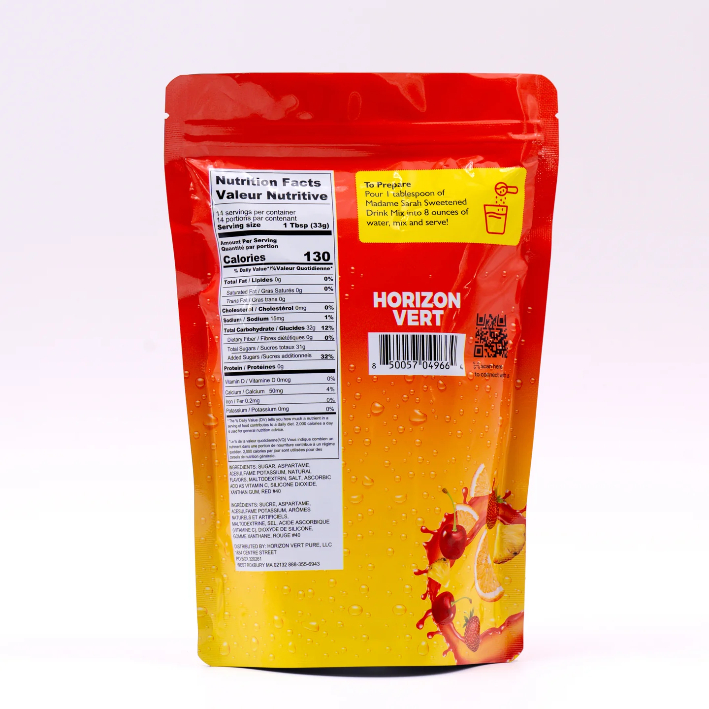 Powder Fruit Punch Mix (16 oz)