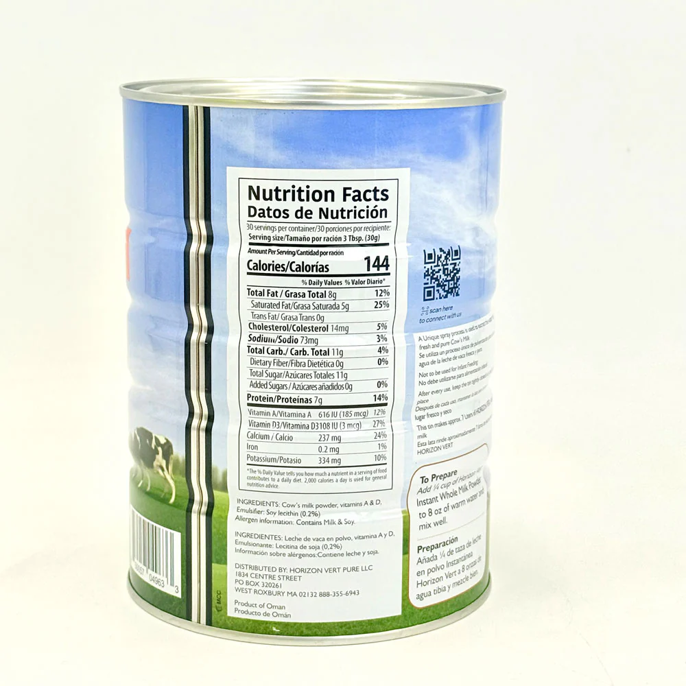 Horizon Vert Instant Whole Milk Powder
